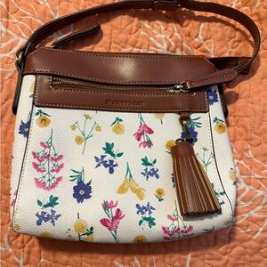 St. John's Bay Floral Crossbody Bag - White and Brown